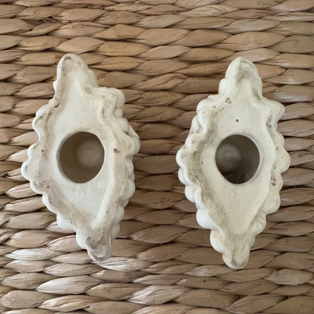 Vintage Red Wing Pottery Grape Cluster Candle Holders #622 1930's - Pair